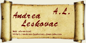 Andrea Leskovac vizit kartica